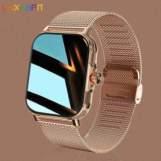 LAXASFIT 2024 New Smart Watch For Men Women Gift Full Touch Screen Sport Fitness Watches BT Call Digital Smartwatch Wristwatch