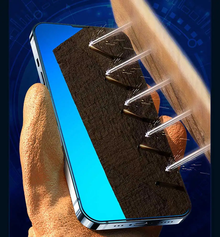 4PCS Tempered Glass for iPhone 11 12 13 14 15 Pro XR X XS Max Screen Protector on for iPhone 12 13 Mini 7 8 6 Plus SE Glass - THOOBO!