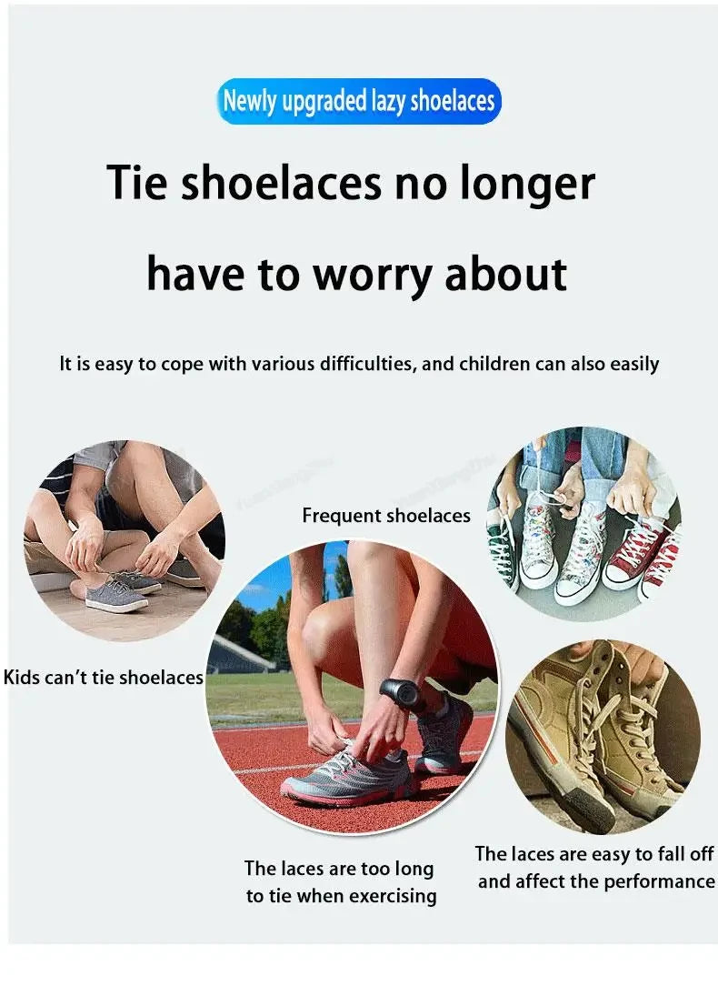 SnapStride Elastic No-Tie Shoelaces – Quick-Fit Laces for Sneakers, Kids & Adults - THOOBO!