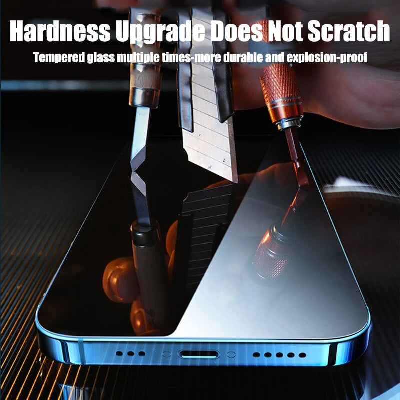 4PCS Tempered Glass for iPhone 11 12 13 14 15 Pro XR X XS Max Screen Protector on for iPhone 12 13 Mini 7 8 6 Plus SE Glass - THOOBO!