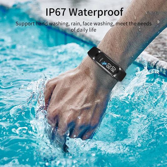 LIGE Amoled Smart Watch Smartwatch Band Women Heart Rate Blood Waterproof Connected Smart Bracelet Sport Fitness Tracker Watch