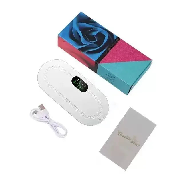 Flo Fighter – Warm Belly Waist Belt for Cramps, Uterus Massage & Cozy Comfort (Rechargeable, Vibration + Heat)