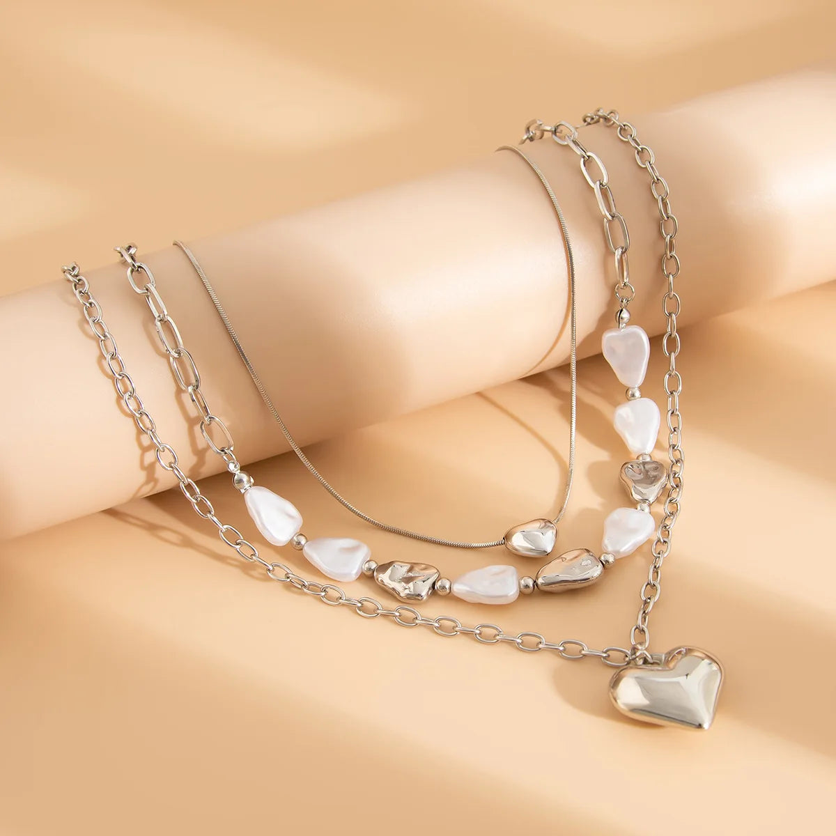 2025 “Heartwired” Boho Luxe Pearl-Layered Pendant – Mood-Ready Romantic Gold Necklace for Girls, Goddesses & Grown Crushes - THOOBO!