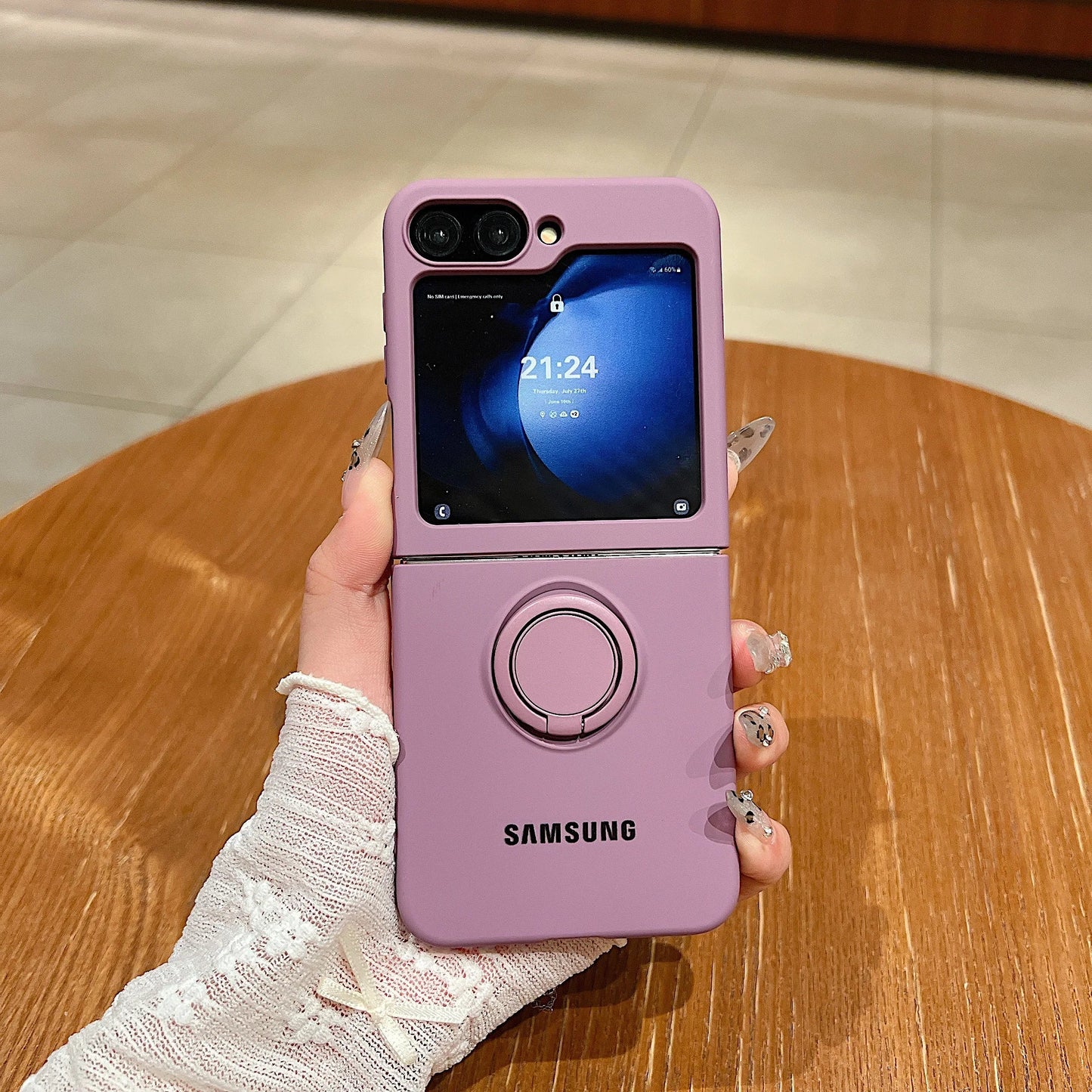 Luxury Official Candy Color Liquid Silicone Ring Holder Phone Case Samsung Galaxy Z Flip 7 6 5 4 3 Shockproof Protective Cover