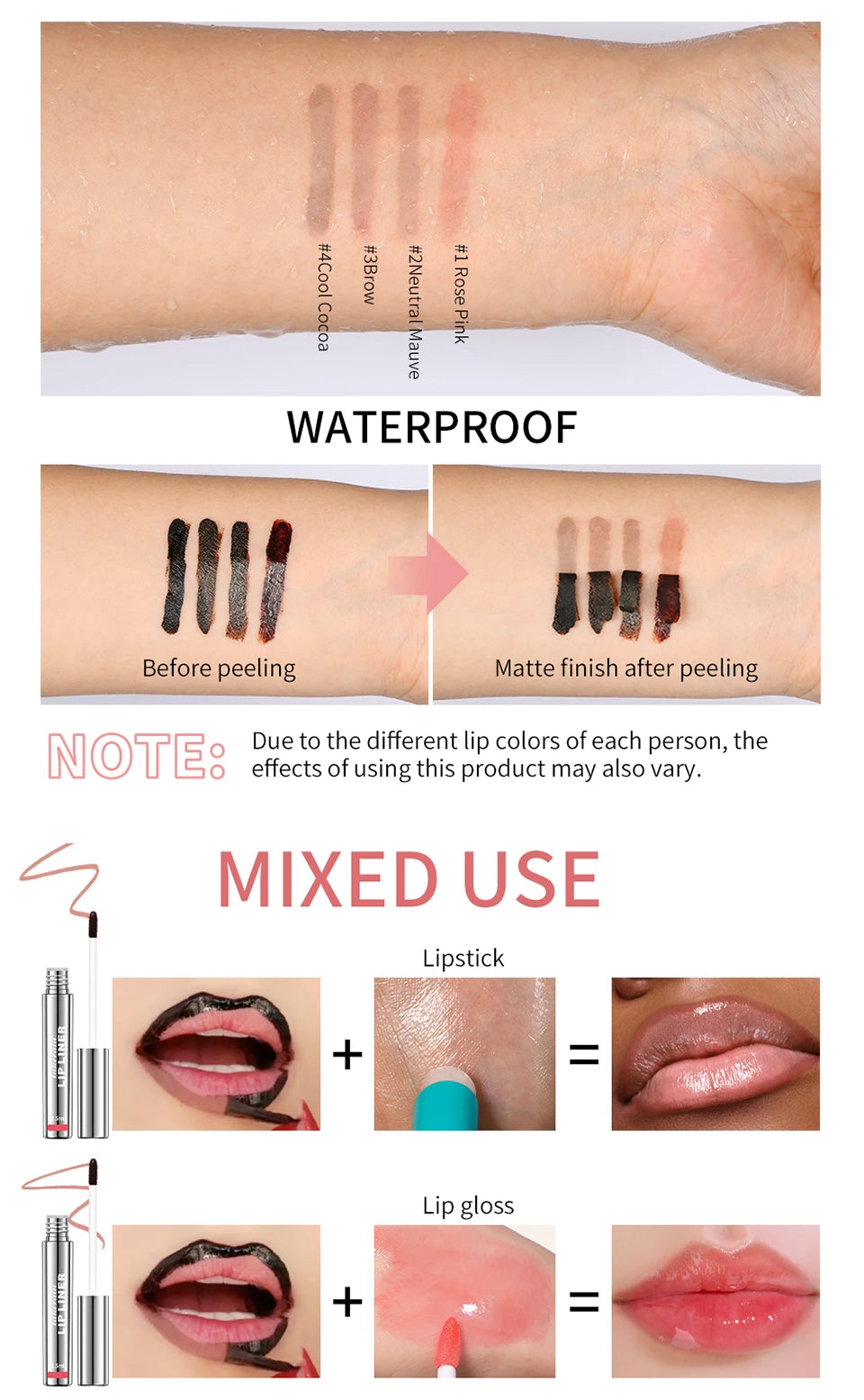 Tattoo Tease Lip Liner – Waterproof Peel-Off Lip Tint for Bold, Smudge-Free Color with a Satisfying Tear-Off Finish