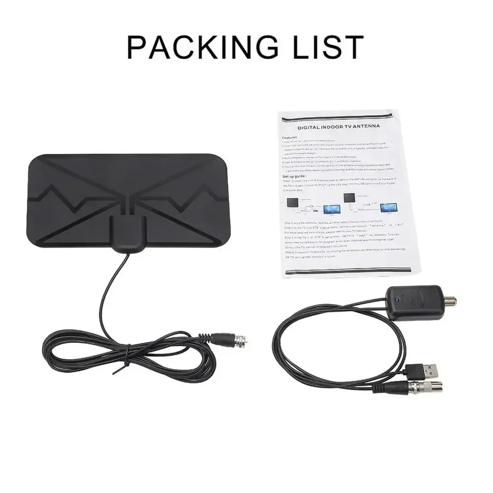 HDTV Hero 3600 – Digital TV Antenna with Supercharged Signal Boost & 3600-Mile Range (Indoor, USB-Powered, 4K-Ready)