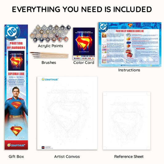 Superman Logo - Paint By Numbers Kit