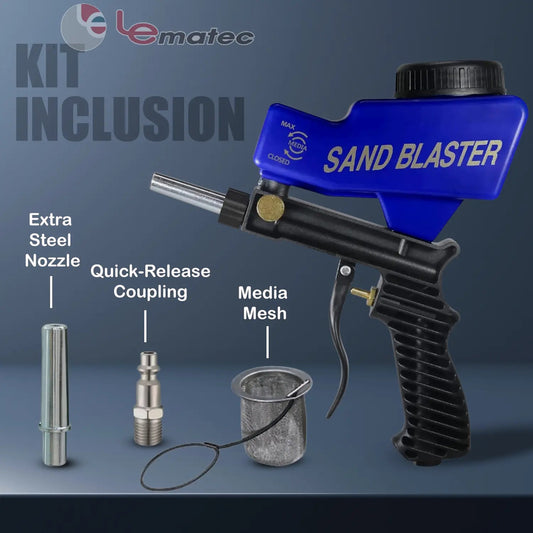 Professional Soda Blaster Kit - 150 PSI Multi-Media with Steel Nozzle (AS118)