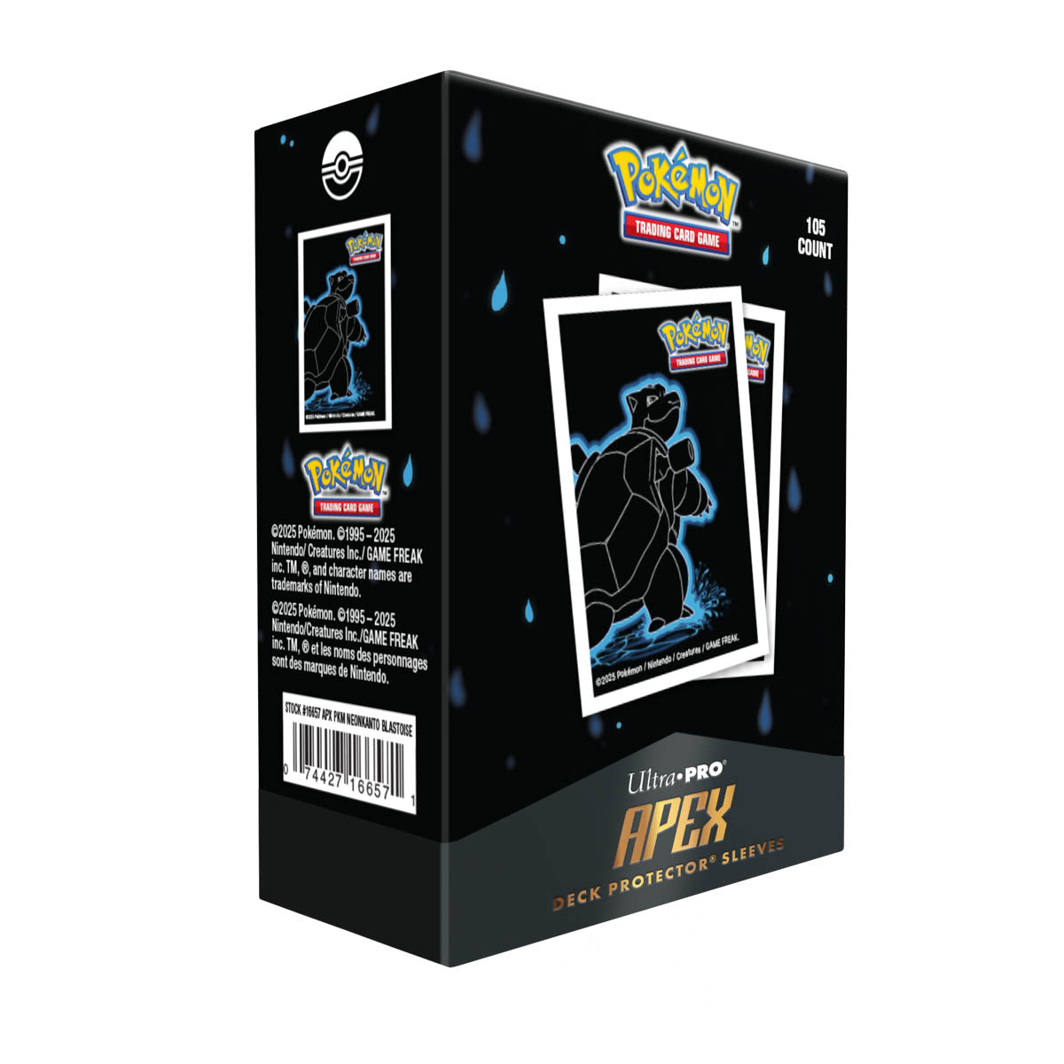 Ultra Pro Apex Sleeves - Neon Kanto Blastoise 105 CT