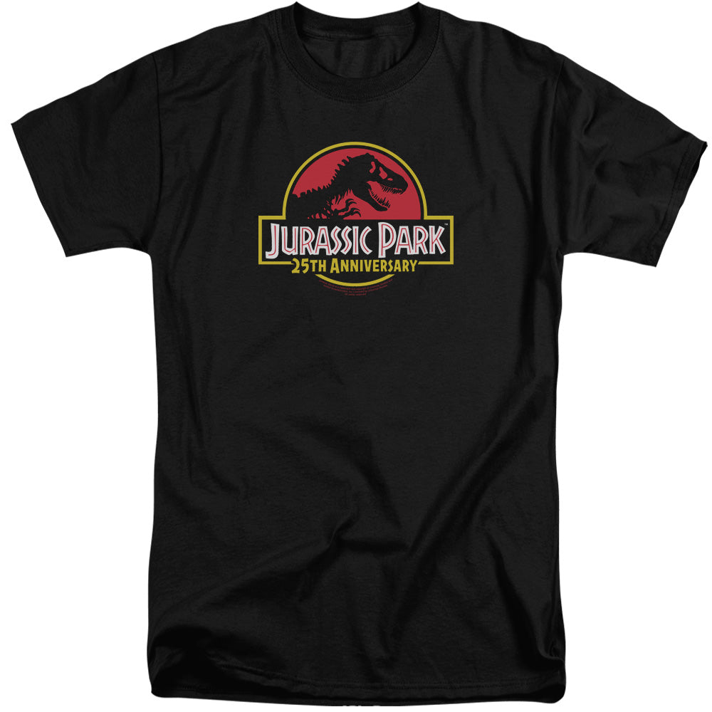 Jurassic Park 25Th Anniversary Logo Mens Tall T Shirt Black Officially Licensed