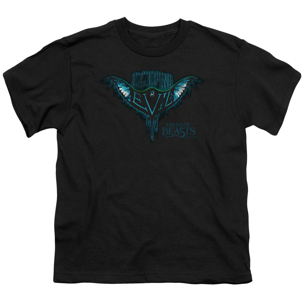 Fantastic Beasts Swooping Evil Kids Youth T Shirt Black Officially Licensed