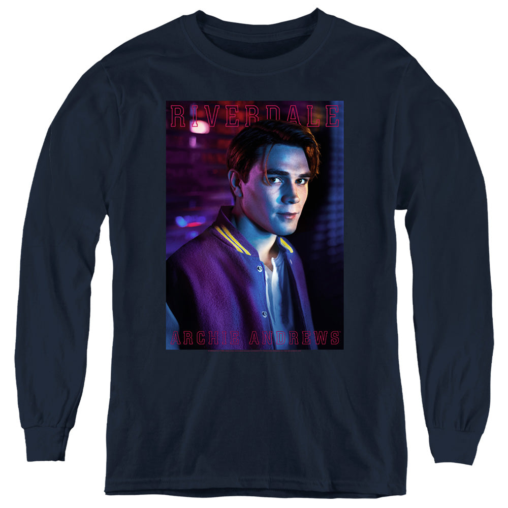 Riverdale Archie Andrews Long Sleeve Kids Youth T Shirt Navy