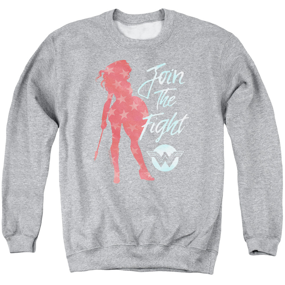 Wonder Woman Movie Freedom Fight Mens Crewneck Sweatshirt Athletic Heather Officially Licensed