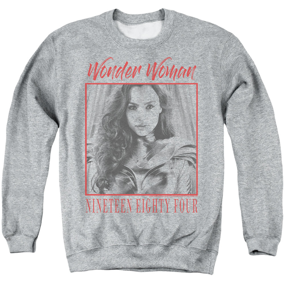 Wonder Woman 84 Wonder Chic Mens Crewneck Sweatshirt Athletic Heather Officially Licensed