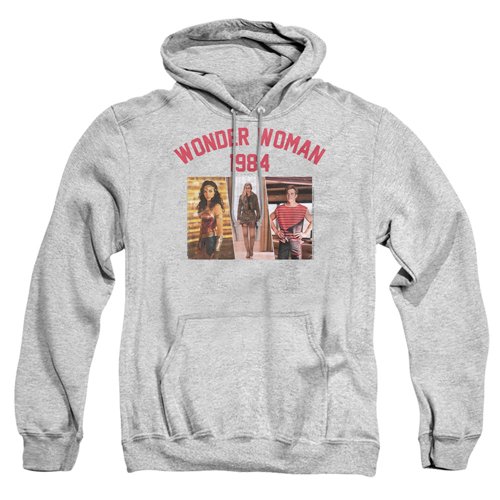 Wonder Woman 84 Collegiate Montage Mens Hoodie Athletic Heather Officially Licensed