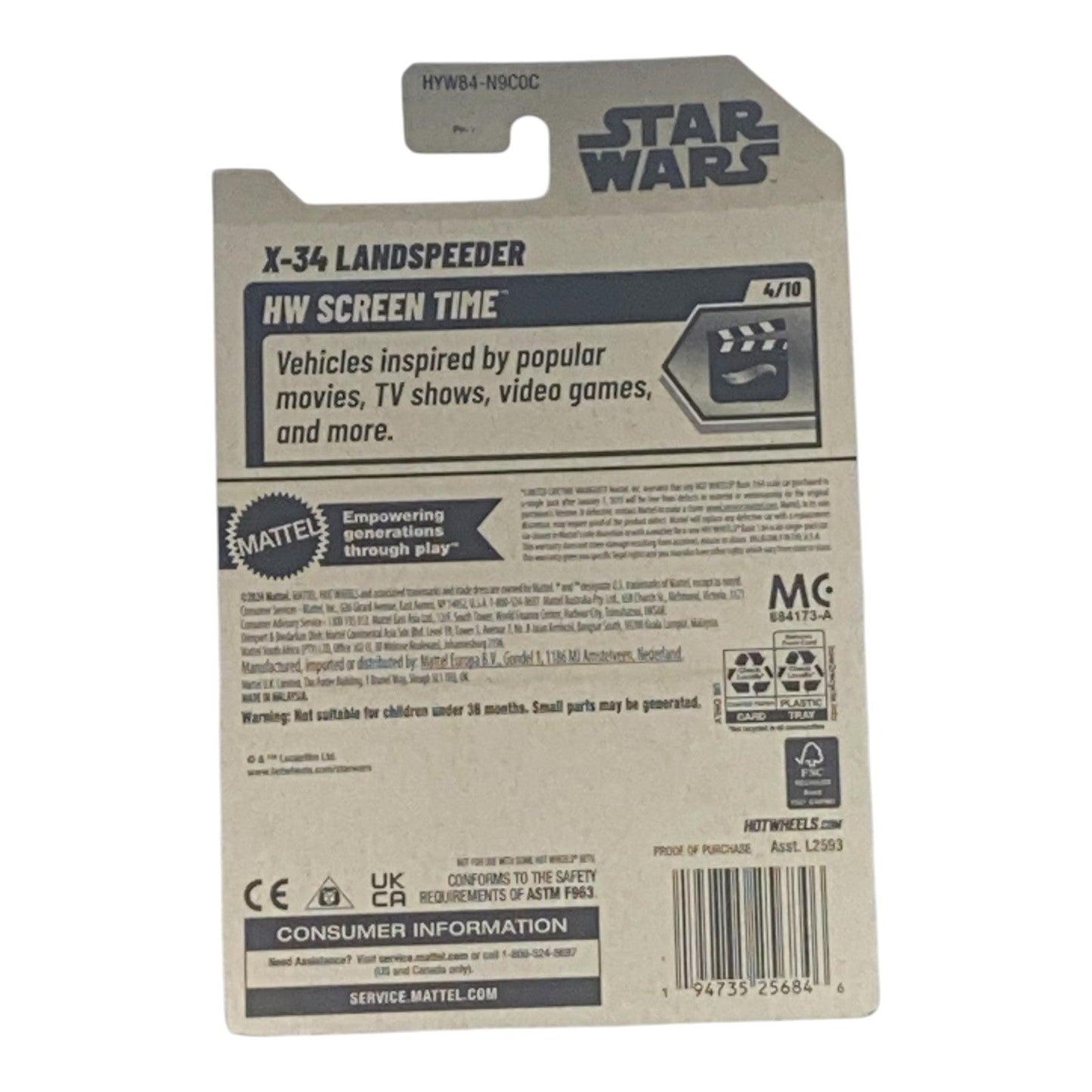 Hot Wheels X-34 Landspeeder - HW Screen Time Series 4/10