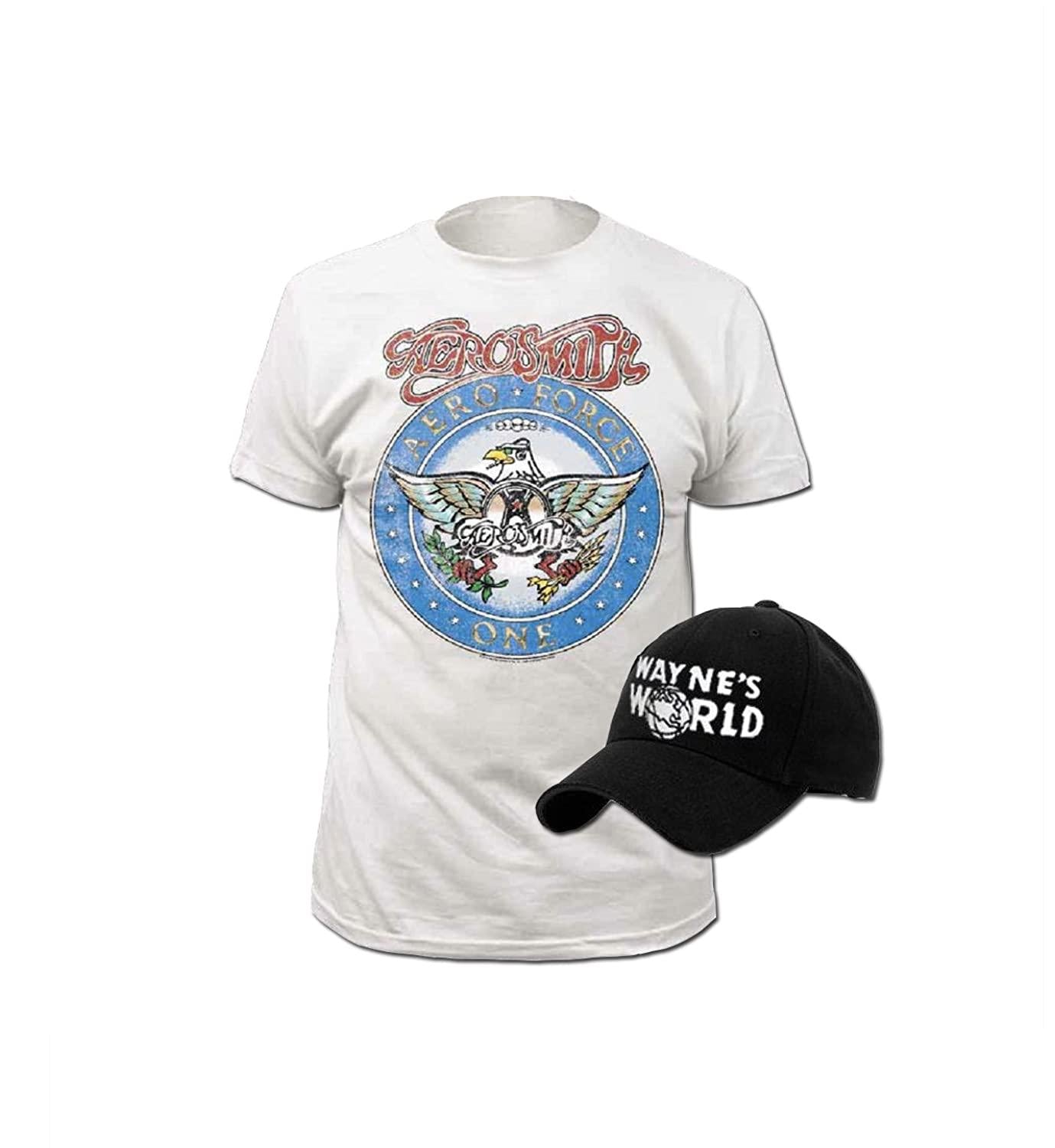 Adult Wayne's World T-shirt and Hat Costume Set