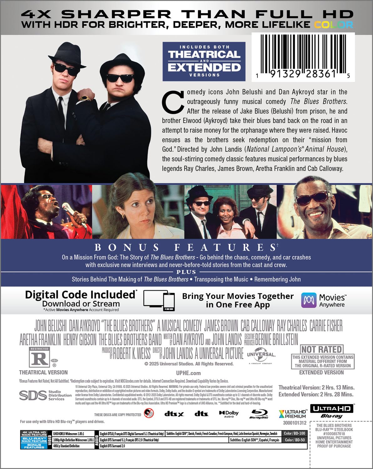 The Blues Brothers - Limited Edition Steelbook (4K Ultra HD + Blu-ray + Digital)