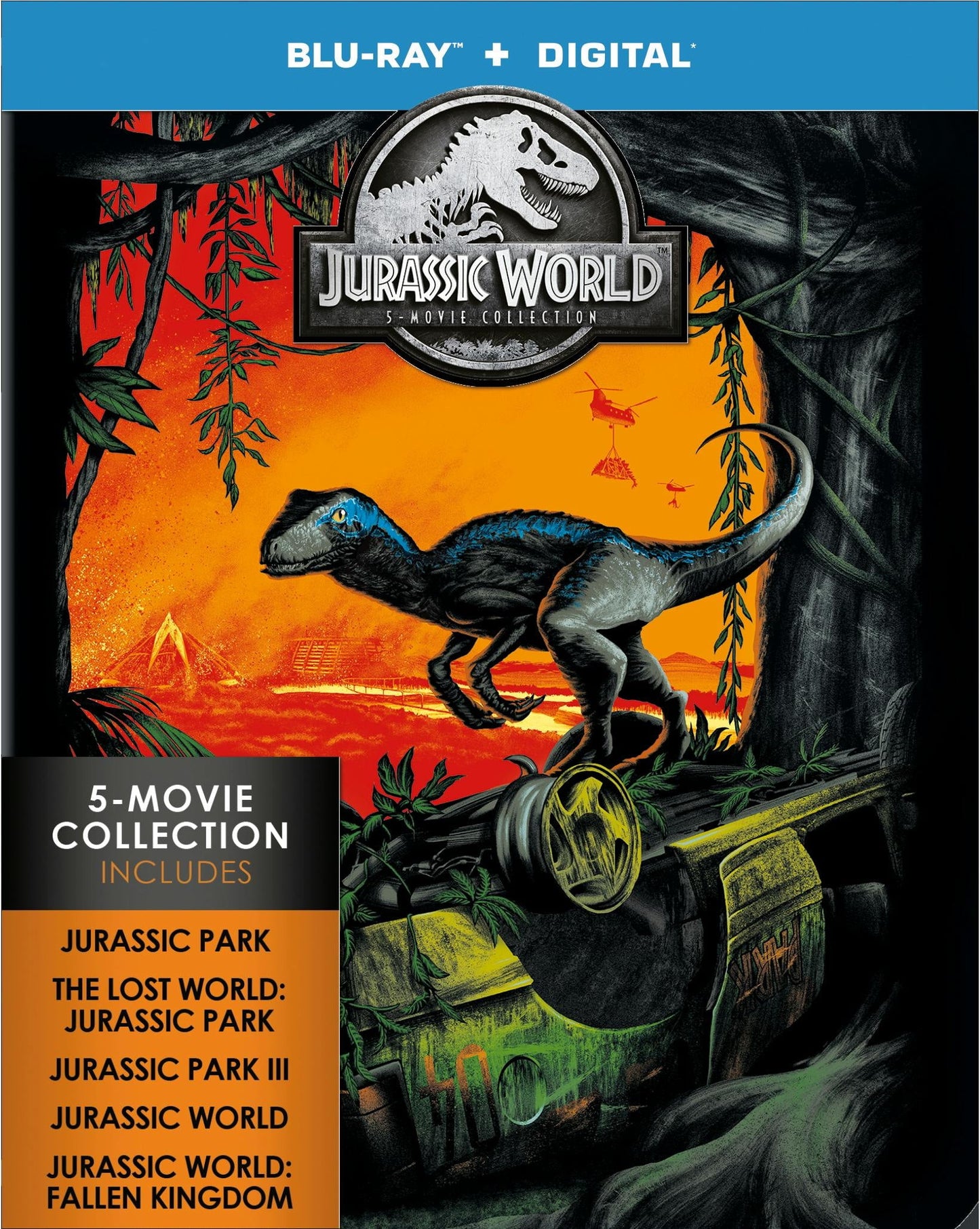 Jurassic World: 5-Movie Collection - Limited Edition Steelbook (Blu-ray + Digital)