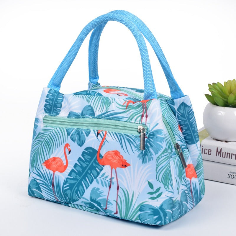 Creative Portable Thermal Insulation Bag Zipper Bento Bag Thickened Aluminum Foil Portable Oxford Cloth Lunch Box Bag