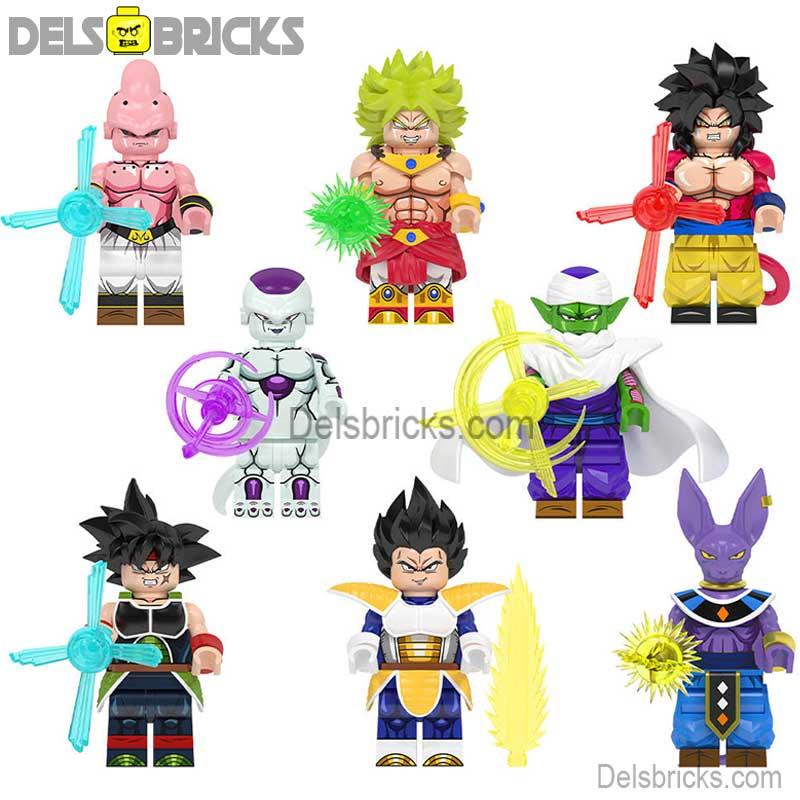 Dragon Ball Z Super set of 8 Lego Minifigures Custom Anime Toys 2