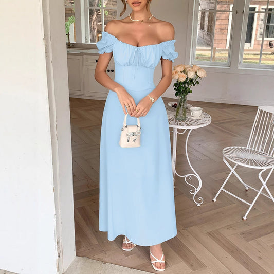 Elegant one shoulder long dress