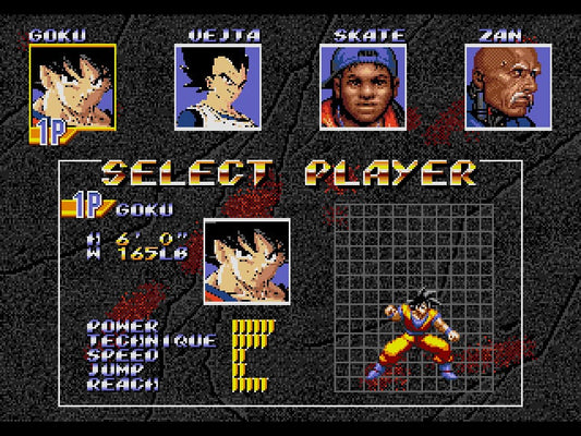 Dragon Ball Z in Streets of Rage 3 Sega Genesis Cart Game Beat 'em Up