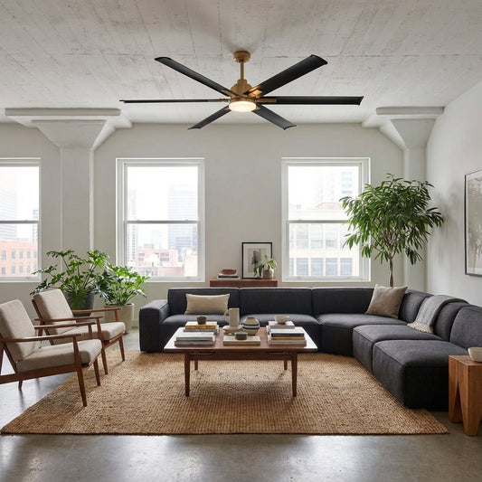 72" Bankston 6-Blade Led Ceiling Fan With Remote Light Kit Included