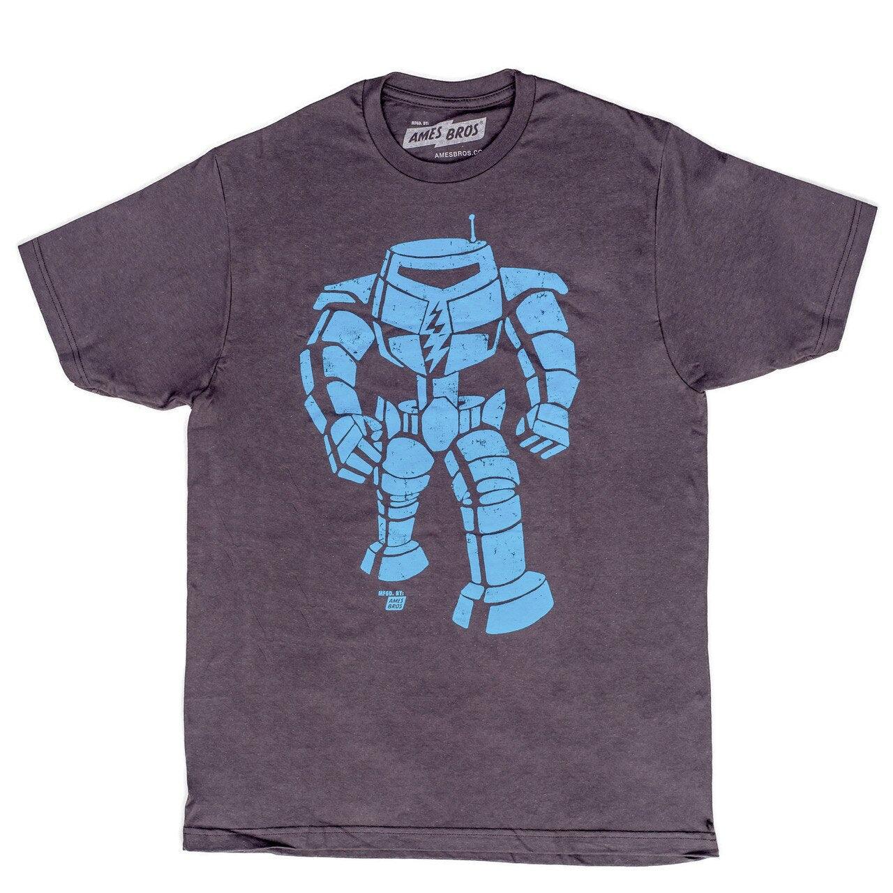 Man-Bot Vintage Graphic Adult Charcoal T-shirt