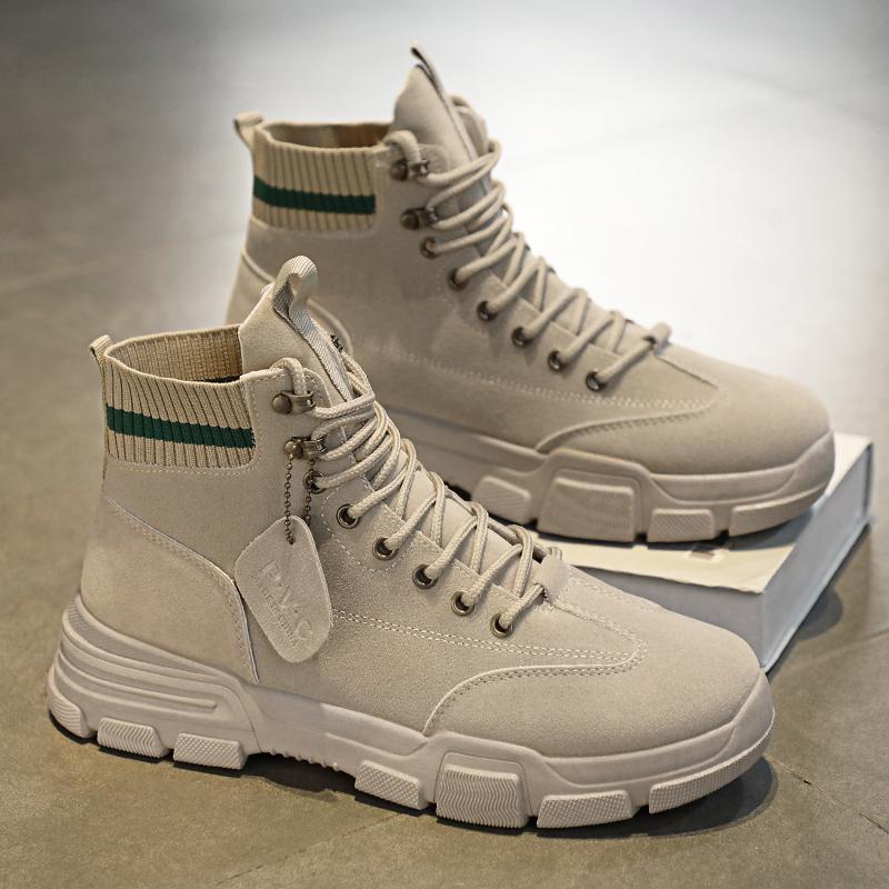 Men's autumn winter retro fashion high-top shoes Martin boots work boots motorcycle boots labor protection shoes