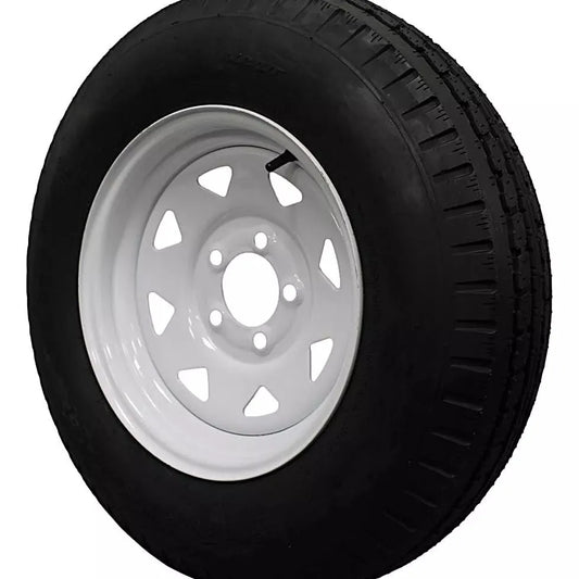 (Single Assembly) Antego Tire and Wheel 205/75D14 Highway Terrain – 14.0-Inch Rim, 6-Ply-Ply Strength, Load 100.0, Speed M – Heavy-Duty Trailer Tire | A140554020116206ST20575D14
