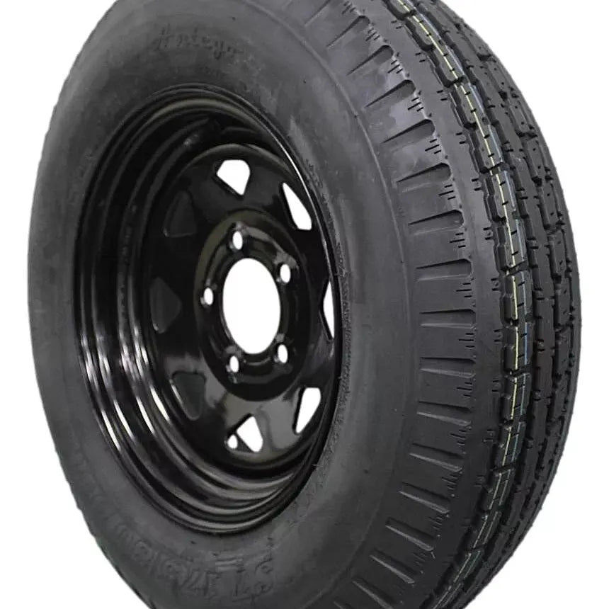 (Set of 4) Antego Tire and Wheel 175/80D13 Highway Terrain Trailer Tire & Wheel – 13.0-Inch Pre-Mounted Rim, 6-Ply-Ply Build, Perfect for Utility & Cargo Use | A130454510096206ST17580D13-B4