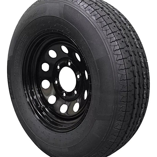 (Single Assembly) Antego Tire and Wheel 225/75R15 Highway Terrain Assembly – Optimized for High Load Performance, 15.0-Inch Rim, Load 116.0, Speed M | A15604520096110ST22575R15