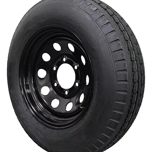 (Single Assembly) Antego Tire and Wheel 205/75D15 Trailer Tire – Reinforced 6-Ply-Ply Design, 15.0-Inch Rim – Built for Long-Distance Hauling & Stability | A15604520096206ST20575D15