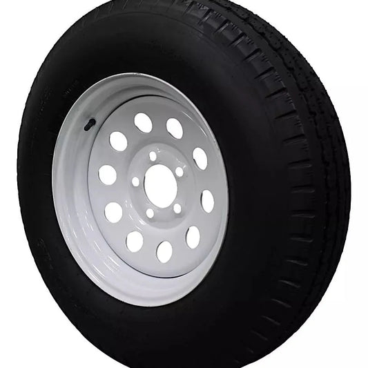(Set of 4) Antego Tire and Wheel 225/75D15 Highway Terrain Trailer Tire & Wheel – 15.0-Inch Pre-Mounted Rim, 8-Ply-Ply Build, Perfect for Utility & Cargo Use | A15604510116208ST22575D15-B4