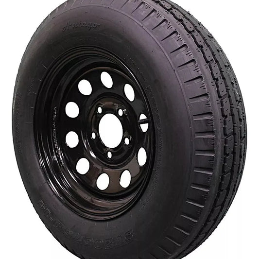 (Set of 4) Antego Tire and Wheel 205/75D14 Highway Terrain Assembly – Optimized for High Load Performance, 14.0-Inch Rim, Load 100.0, Speed M | A140554010096206ST20575D14-B4