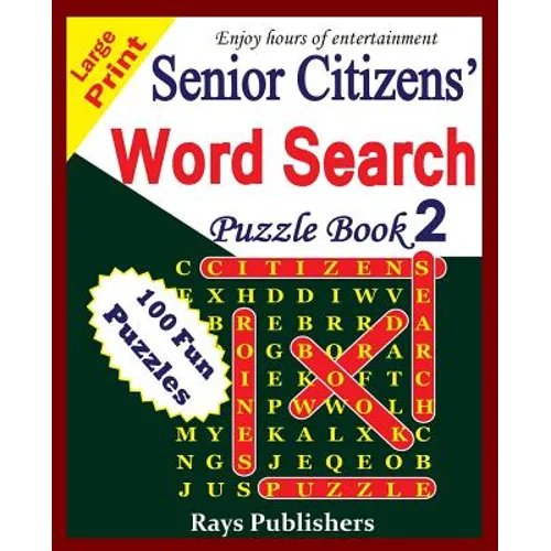 Senior Citizens' word search puzzle book 2