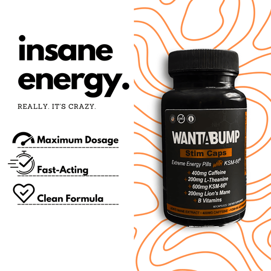 Want A Bump® Stim Caps - Extreme Caffeine Pills