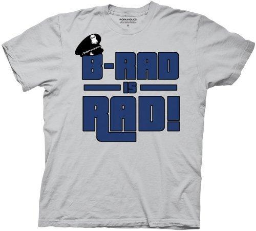 Workaholics B-Rad is Rad Adult Light Gray T-shirt