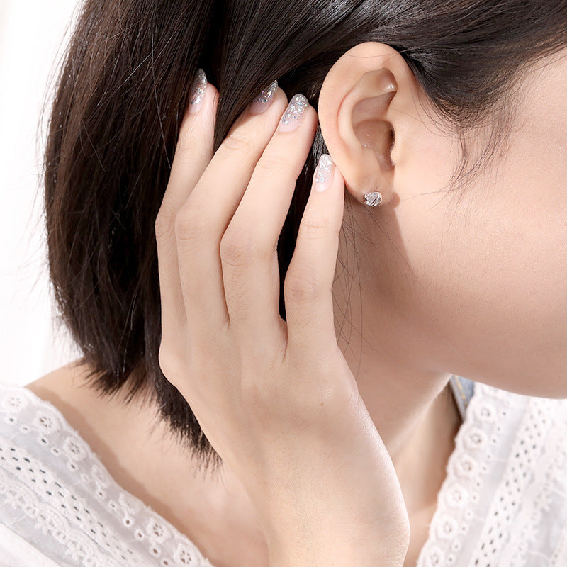 S925 Sterling Silver Kissing Gourami Stud Earrings