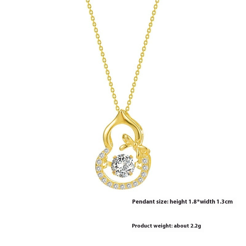 Gourd Necklace Female Clavicle Chain Silver Does Not Fade