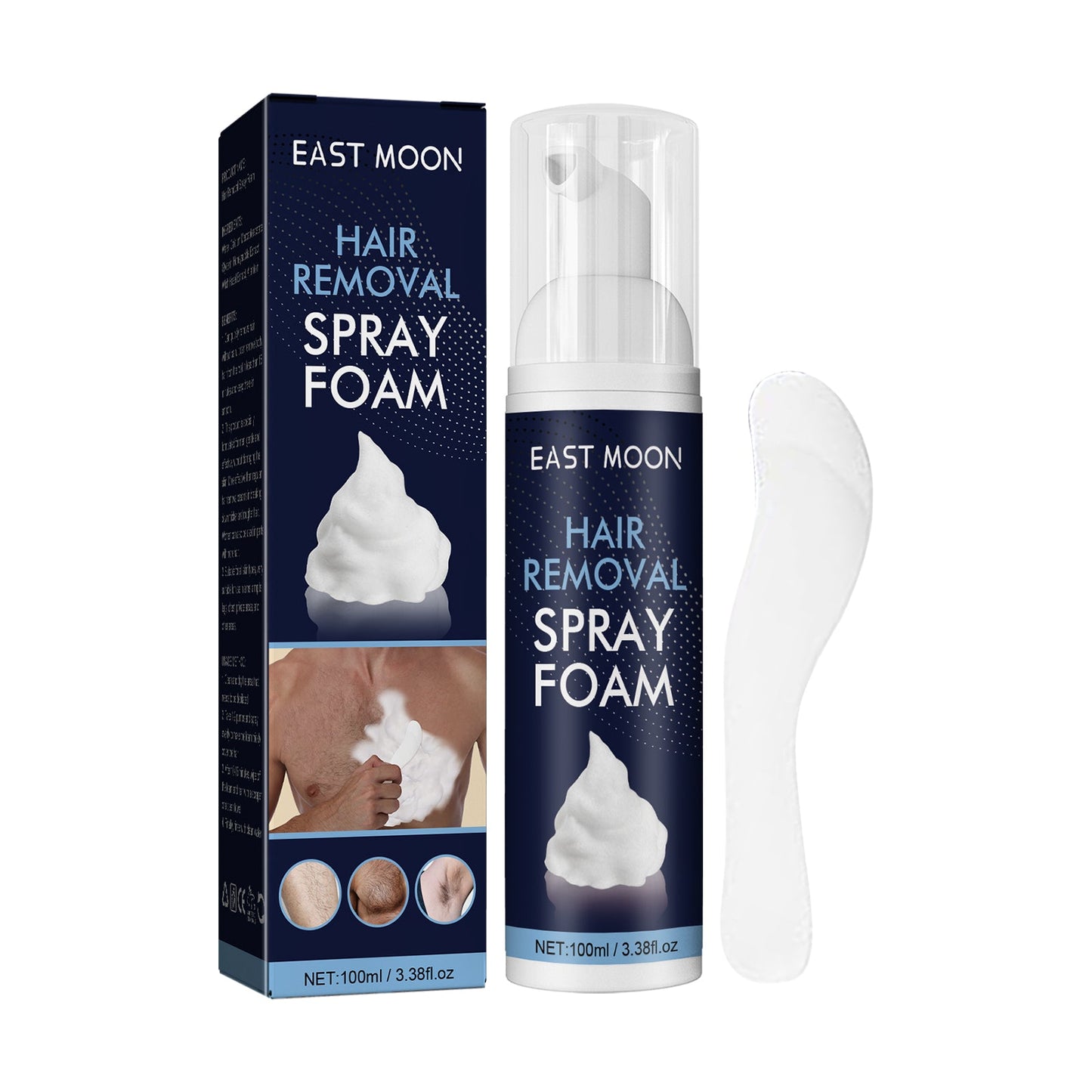 Men's Hair Removal Foam Spray Leg Underarm Chest Hair Gentle Cleansing Quick Hair Removal Spray
