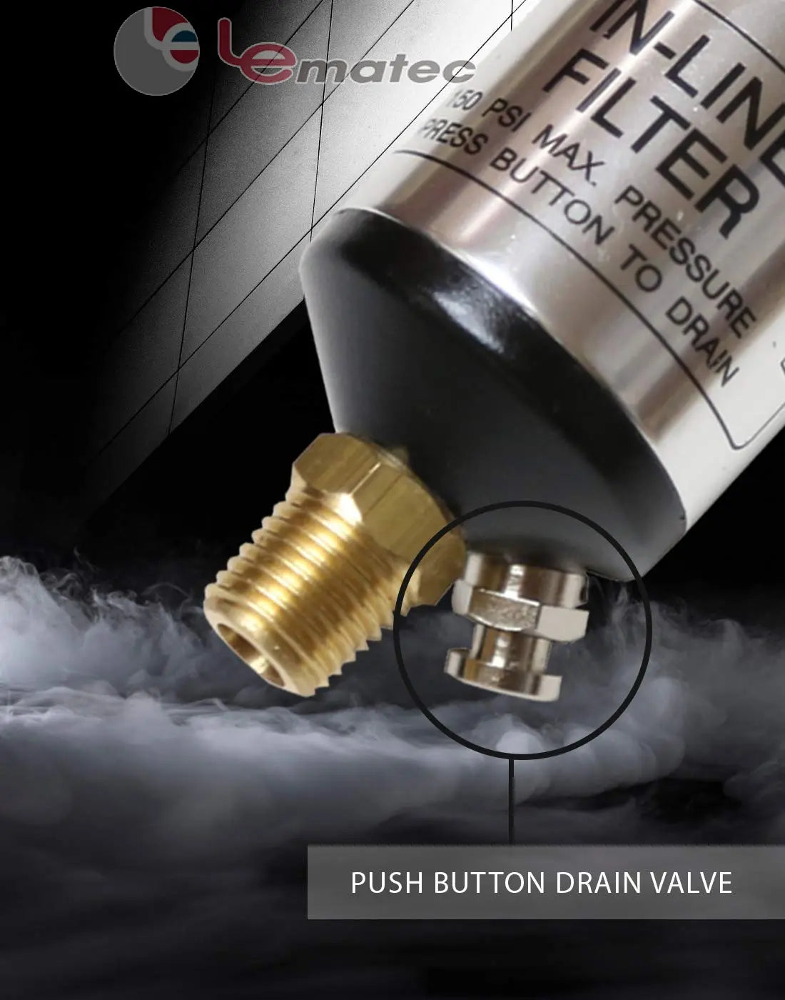 1/4" NPT Air Compressor Water Separator - 150 PSI Professional Filter System (AI303-C1)