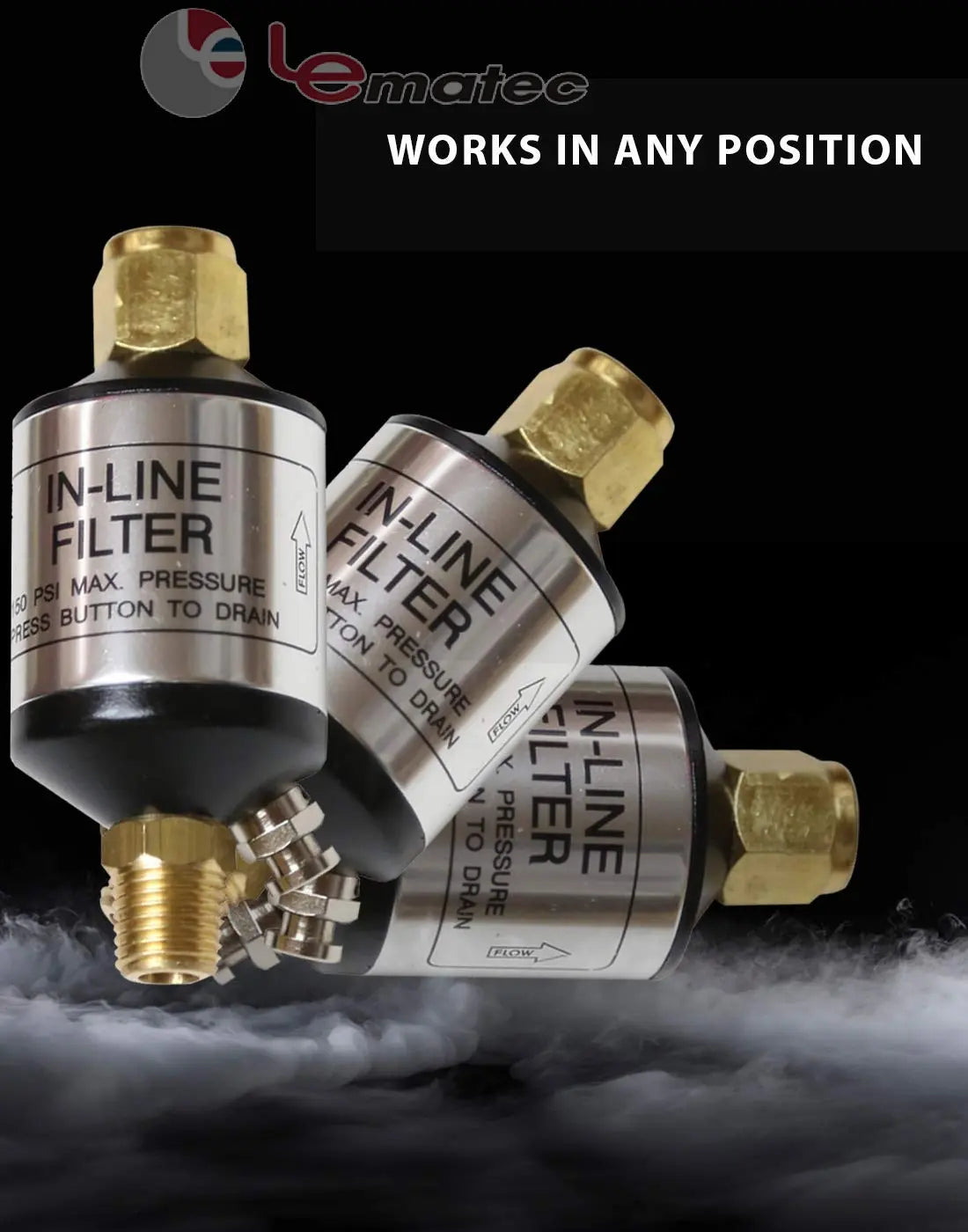 1/4" NPT Air Compressor Water Separator - 150 PSI Professional Filter System (AI303-C1)