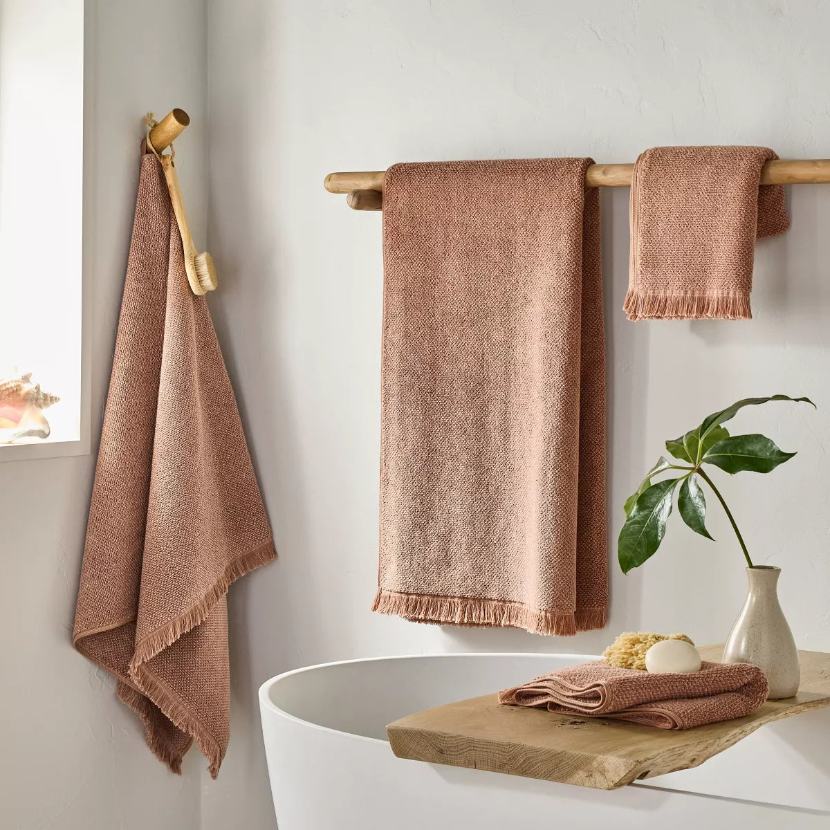 Elevate Your Daily Shower Routine with the Casaluna™ Organic Texture Bath Towel