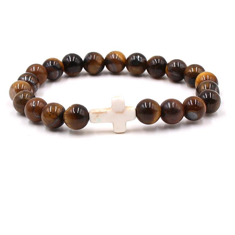 Fashion bead jewelry cross bracelet
