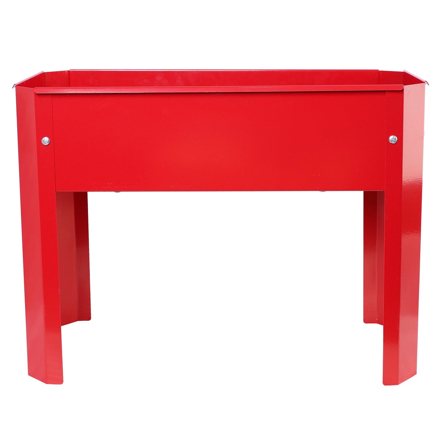 Elevated garden bed.metal elevated outdoor flowerpot box.suitable for backyard and terrace.large flowerpot. Red x 2