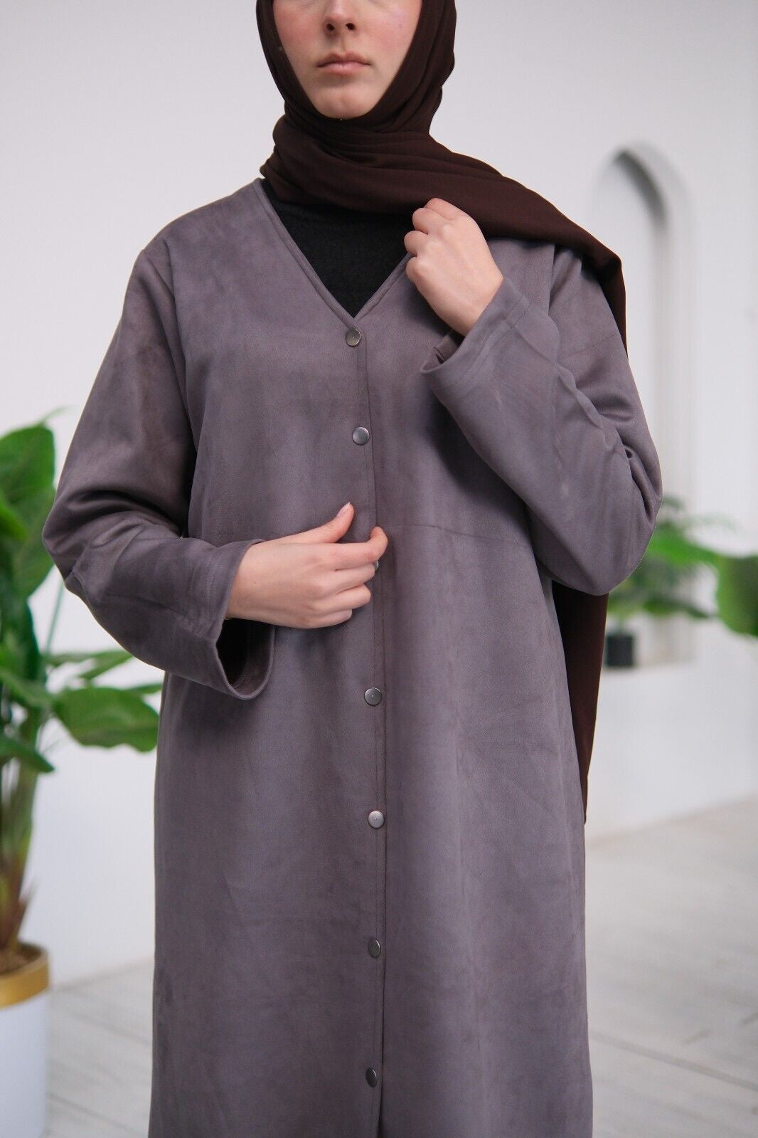 Milena Luxe Suede Abaya