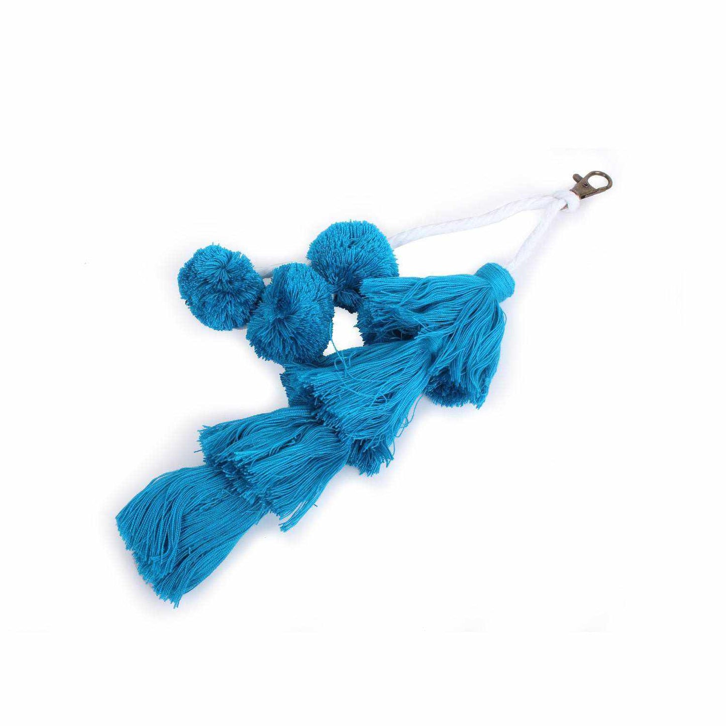 Bonita Boho Rainbow Tassel & Pom Pom Charm | Bag Accessory | Handmade in Thailand