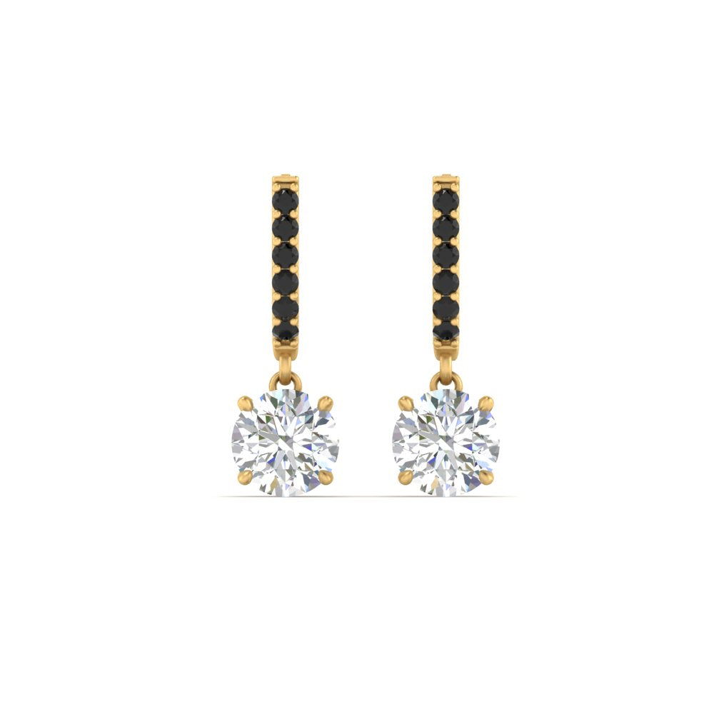 1 Carat Solitaire Halo Diamond Drop Earrings